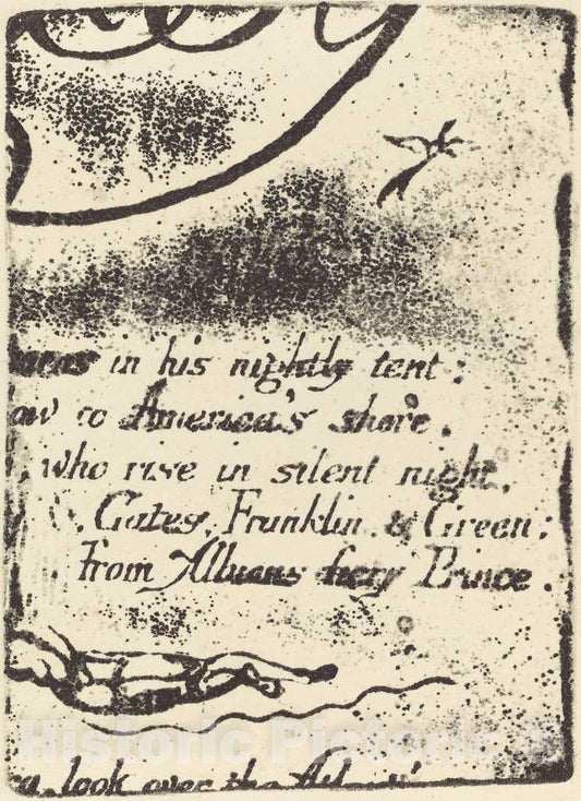 Art Print : William Blake, Restrike from Fragment of Cancelled Plate Fora Prophecy, 1793 - Vintage Wall Art