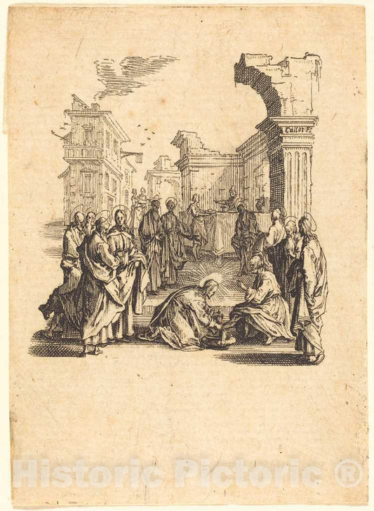 Art Print : Jacques Callot, Christ Washing The Feet of The Apostles, c.1625 - Vintage Wall Art
