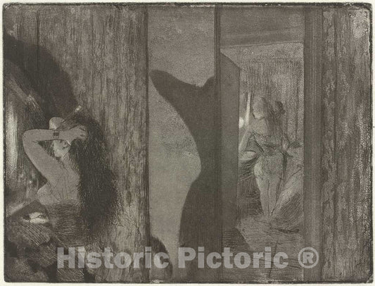 Art Print : Edgar Degas, Actresses in Their Dressing Rooms, c.1880 - Vintage Wall Art