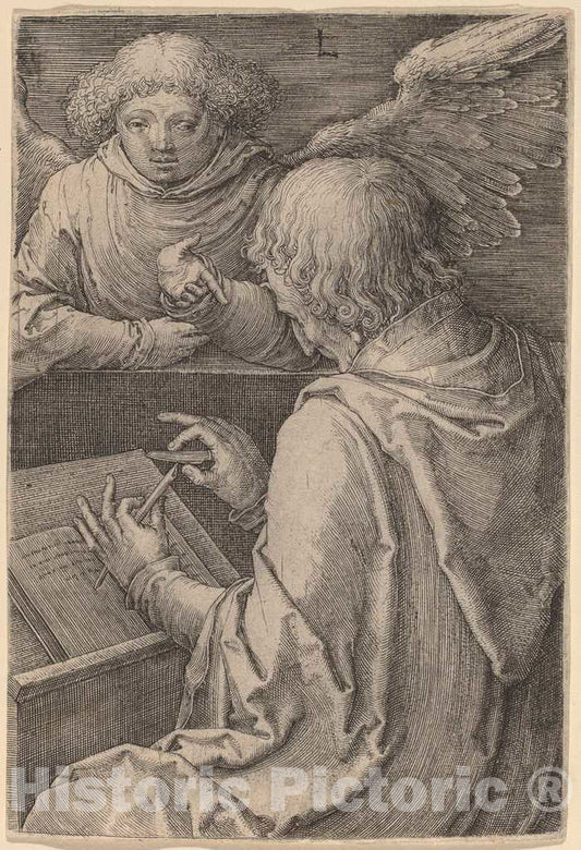 Art Print : Lucas Van Leyden, Saint Matthew, 1518 - Vintage Wall Art