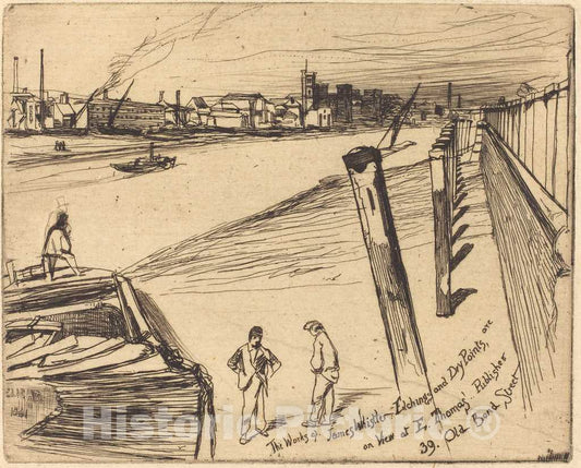 Art Print : James McNeill Whistler, Millbank, 1861 - Vintage Wall Art