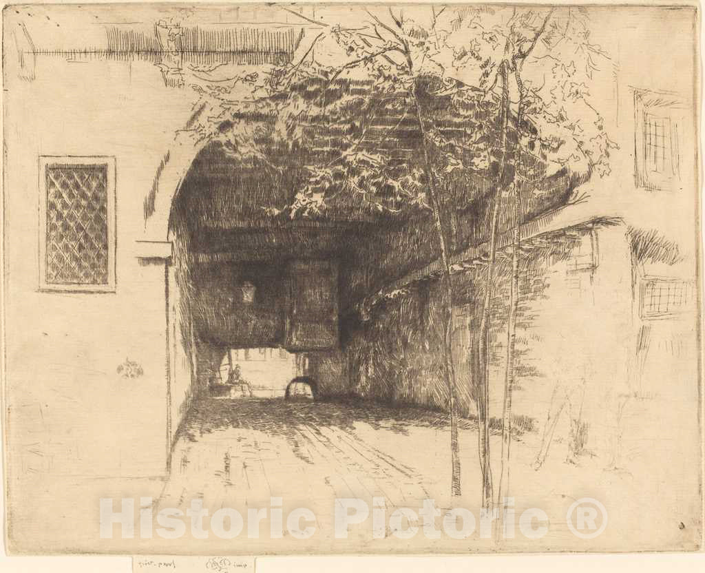 Art Print : James McNeill Whistler, The Traghetto, No.I, c.1880 - Vintage Wall Art
