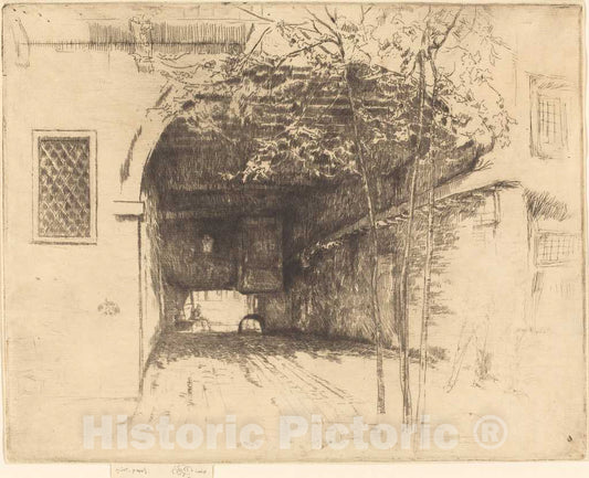 Art Print : James McNeill Whistler, The Traghetto, No.I, c.1880 - Vintage Wall Art