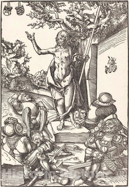 Art Print : Lucas Cranach The Elder, The Resurrection, in or Before 1509 - Vintage Wall Art
