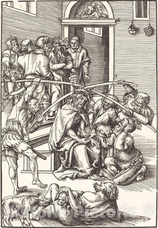 Art Print : Lucas Cranach The Elder, Christ Crowned with Thorns, in or Before 1509 - Vintage Wall Art