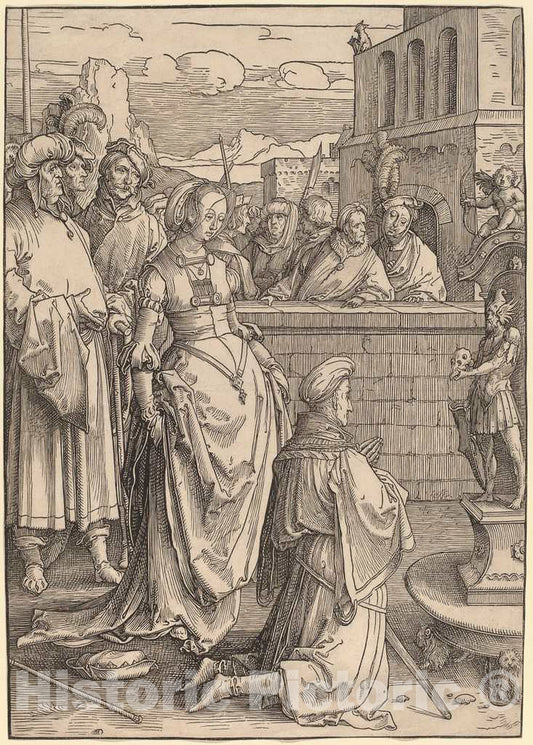 Art Print : Lucas Van Leyden, Solomon's Idolatry, c. 1512 - Vintage Wall Art