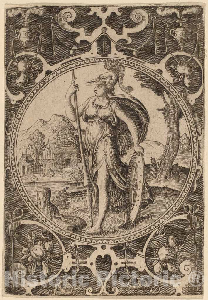 Art Print : Abraham de Bruyn, Minerva - Vintage Wall Art