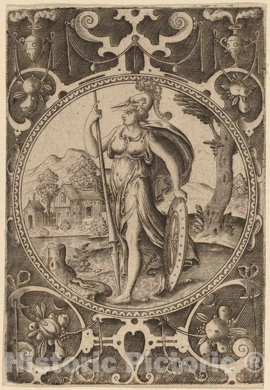 Art Print : Abraham de Bruyn, Minerva - Vintage Wall Art