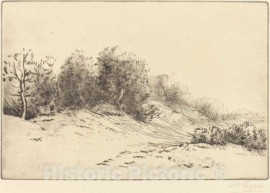 Art Print : Alphonse Legros, Castle in Spain (Chateau en Espagne) - Vintage Wall Art