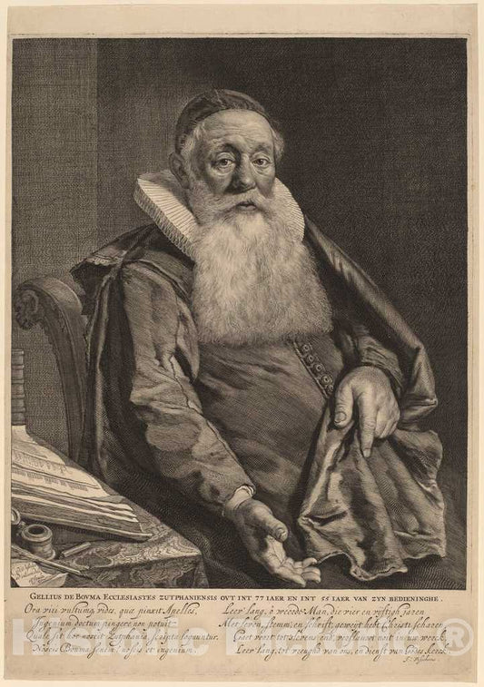 Art Print : Cornelis Visscher, Gellius de Bouma - Vintage Wall Art