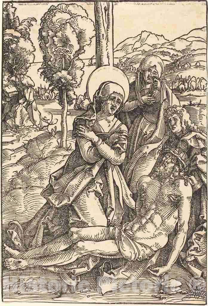 Art Print : Hans Baldung Grien, Lamentation for Christ, 1510 - Vintage Wall Art