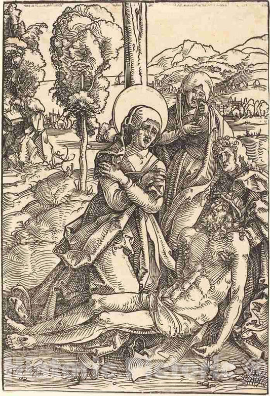 Art Print : Hans Baldung Grien, Lamentation for Christ, 1510 - Vintage Wall Art