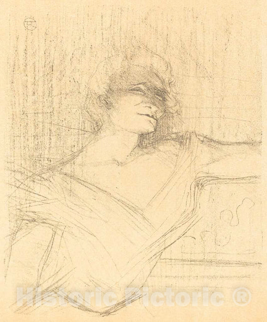 Art Print : Henri de Toulouse-Lautrec, in La glu (Dans La glu), 1898 - Vintage Wall Art
