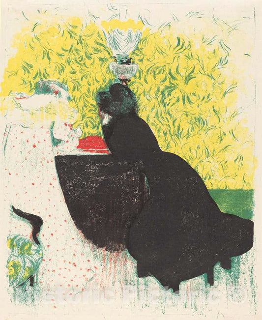 Art Print : Edouard Vuillard, Two Sisters-in-Law (Les Deux Belles-soeurs), c.1897 - Vintage Wall Art