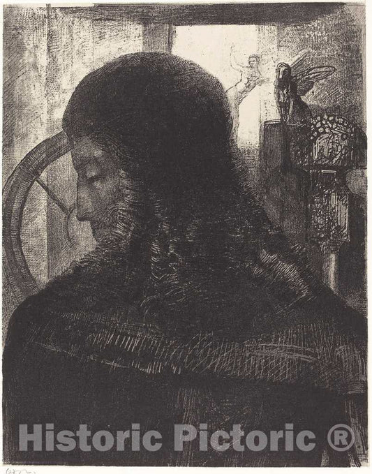 Art Print : Odilon Redon, Vieux Chevalier (Old Knight), 1896 - Vintage Wall Art