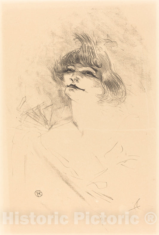 Art Print : Henri de Toulouse-Lautrec, Polaire, 1897 - Vintage Wall Art