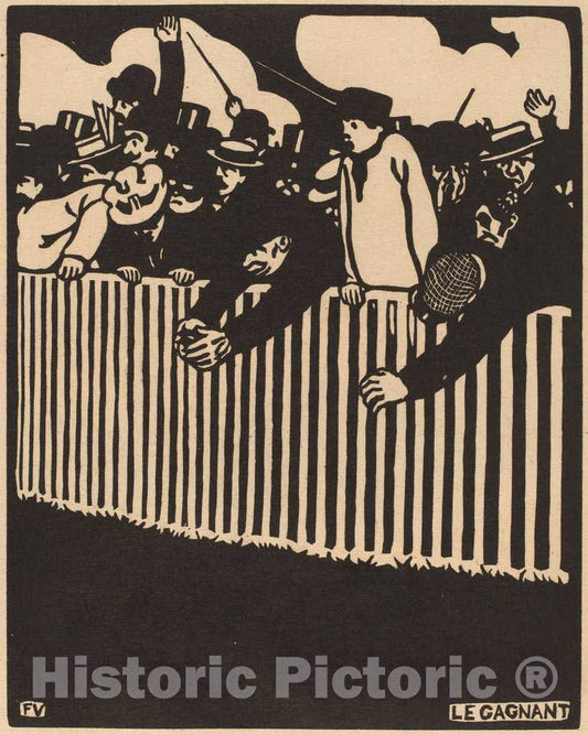 Art Print : FÃ©lix Vallotton, Le Gagnant (The Winner), 1898 - Vintage Wall Art
