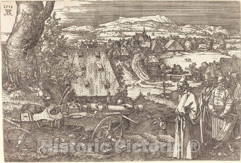 Art Print : Albrecht DÃ¼rer, Landscape with The Cannon, 1518 - Vintage Wall Art