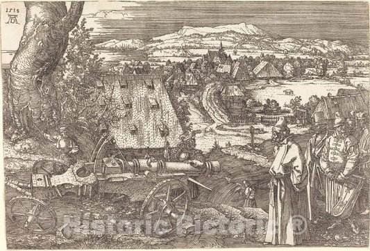 Art Print : Albrecht DÃ¼rer, Landscape with The Cannon, 1518 - Vintage Wall Art
