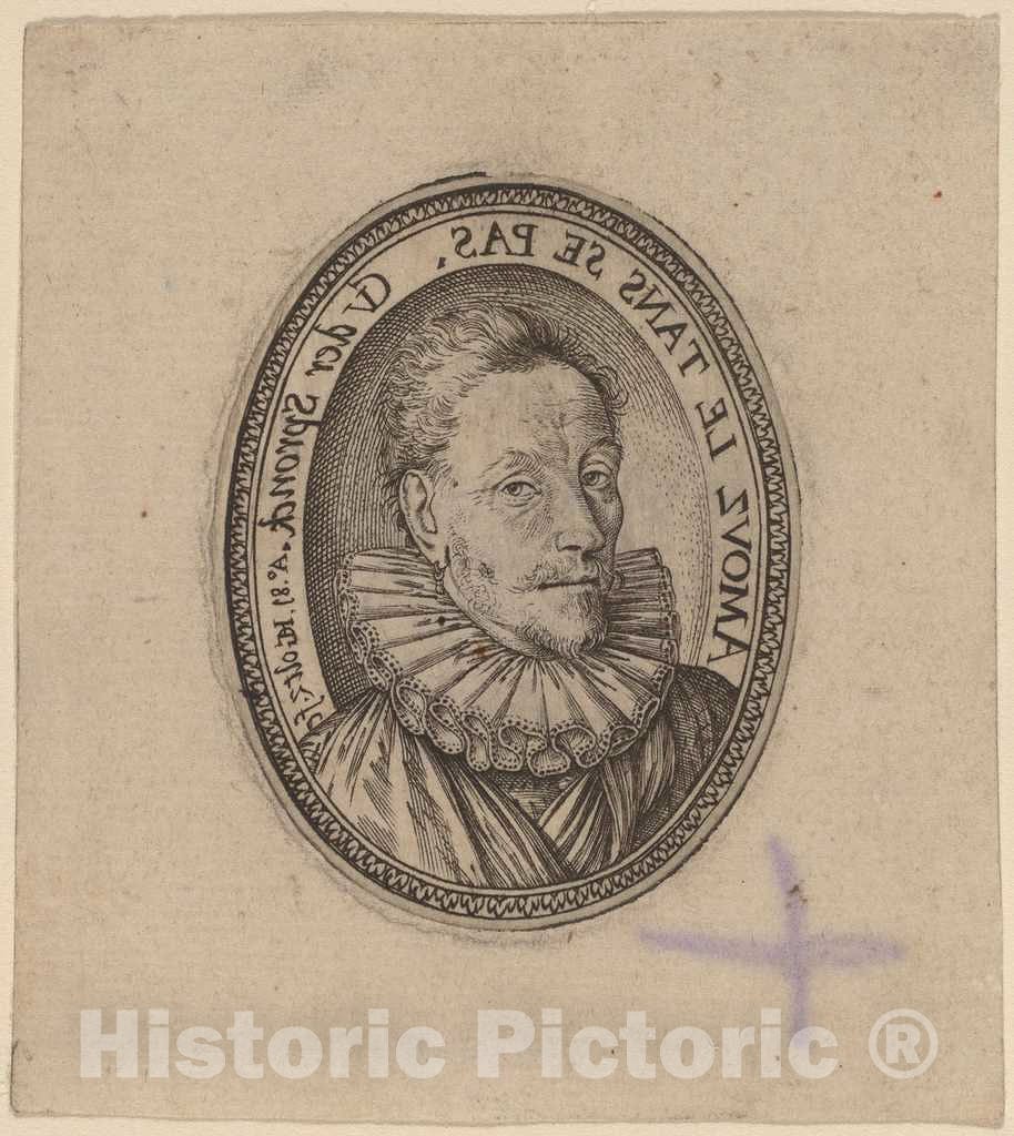 Art Print : Hendrik Goltzius, Gheraert Van der Spronck, 1581 - Vintage Wall Art