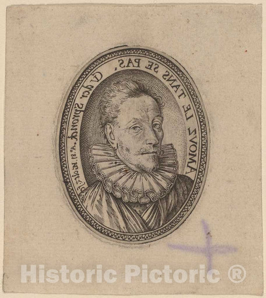 Art Print : Hendrik Goltzius, Gheraert Van der Spronck, 1581 - Vintage Wall Art