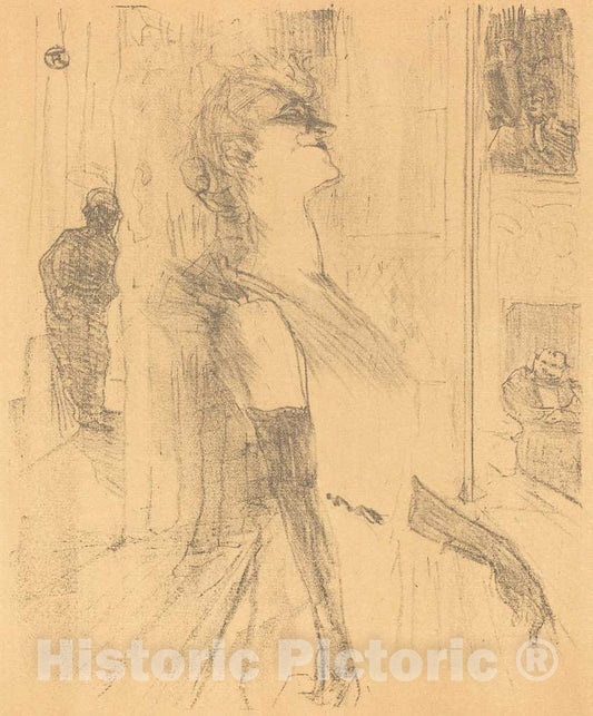 Art Print : Henri de Toulouse-Lautrec, On The Stage (Sur la scÃ¨ne), 1898 - Vintage Wall Art