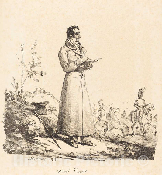 Art Print : Horace Vernet, Carle Vernet, Full-Length, 1818 - Vintage Wall Art