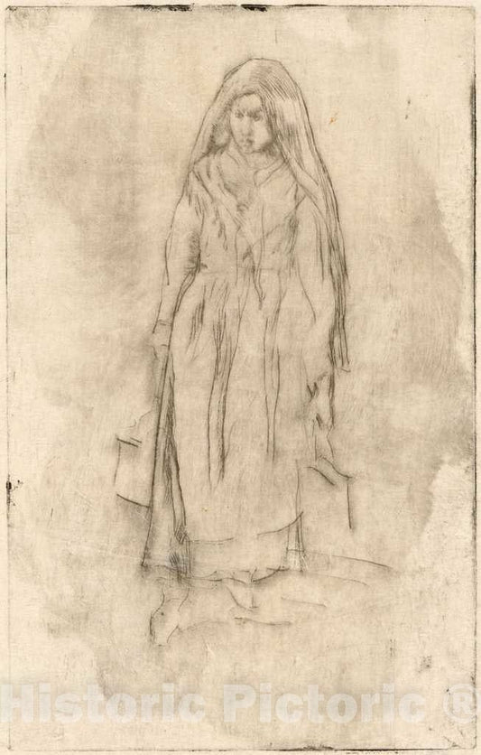 Art Print : James McNeill Whistler, Venetian Water-Carrier, c.1880 - Vintage Wall Art