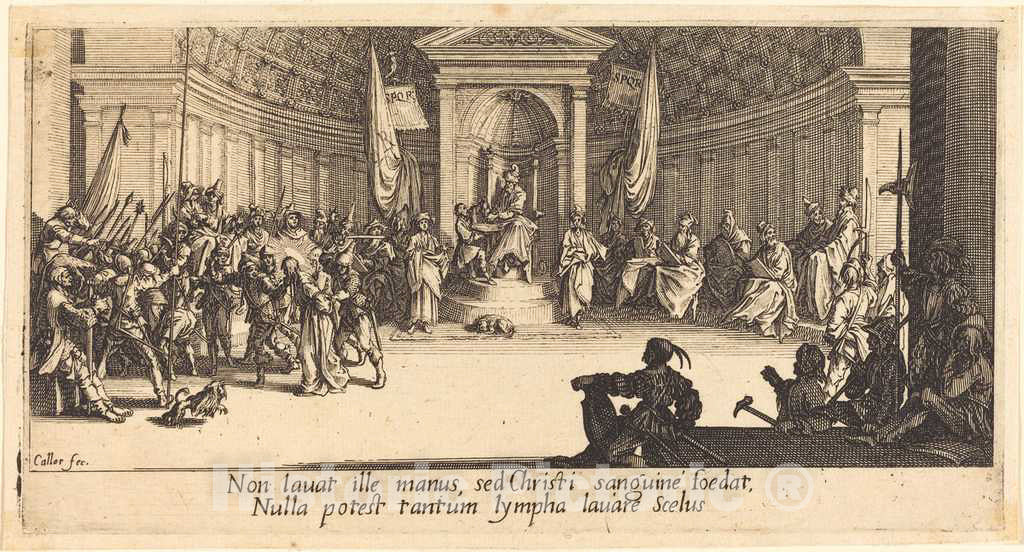 Art Print : Jacques Callot, The Condemnation to Death, c. 1618 - Vintage Wall Art