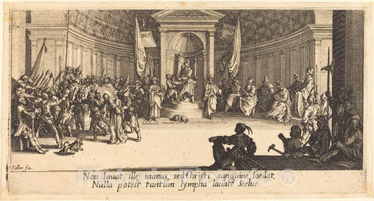 Art Print : Jacques Callot, The Condemnation to Death, c. 1618 - Vintage Wall Art