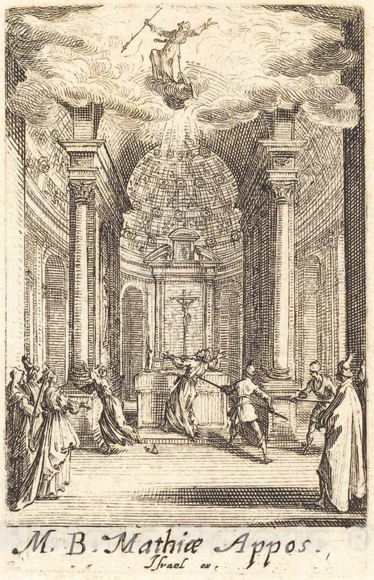 Art Print : Jacques Callot, The Martyrdom of Saint Matthias, c.1635 - Vintage Wall Art