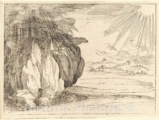 Art Print : Jacques Callot, Sun and Rain - Vintage Wall Art