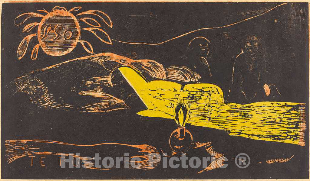 Art Print : Paul Gauguin, Te Po (The Long Night), c.1895 - Vintage Wall Art