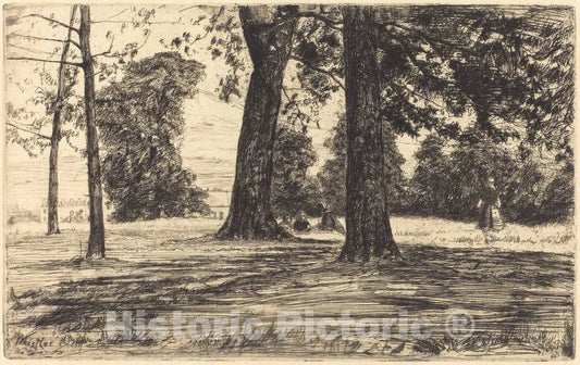 Art Print : James McNeill Whistler, Greenwich Park, 1859 - Vintage Wall Art