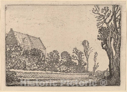 Art Print : Willem Buytewech, The House with The Stepped Gable, 1621 - Vintage Wall Art