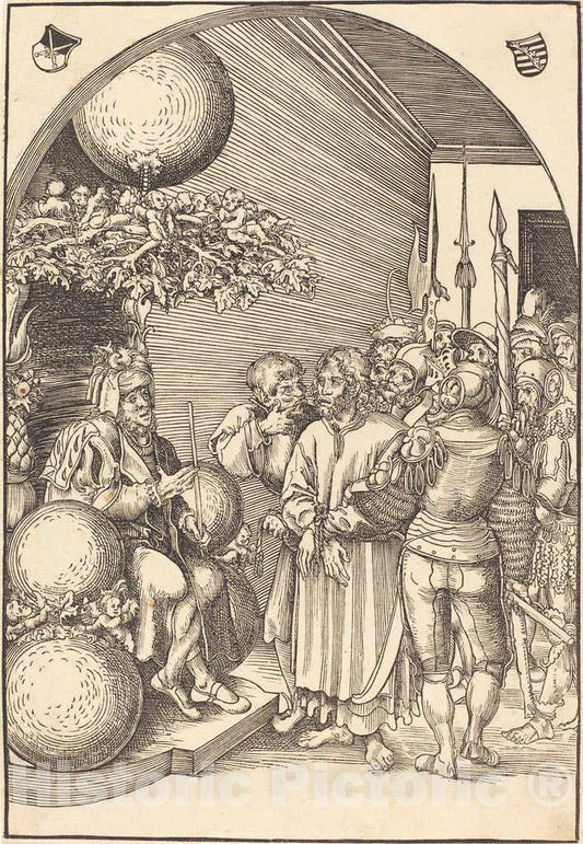 Art Print : Lucas Cranach The Elder, Christ Before Herod, in or Before 1509 - Vintage Wall Art