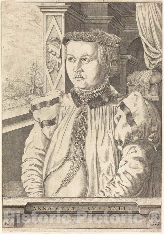 Art Print : Hanns Lautensack, Lady von Eckh (Born Piencsenau), 1553 - Vintage Wall Art