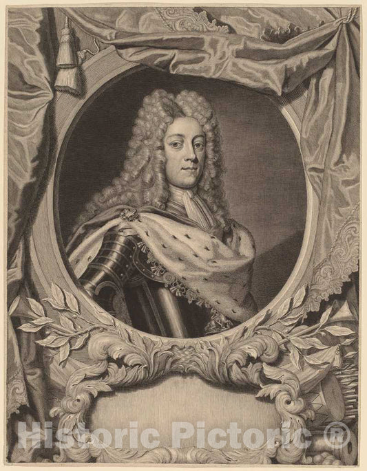 Art Print : Pieter Stevens Van Gunst, King George II - Vintage Wall Art