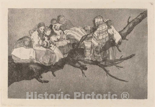 Art Print : Francisco de Goya, Disparate ridiculo (Ridiculous Folly), in or After 1816 - Vintage Wall Art