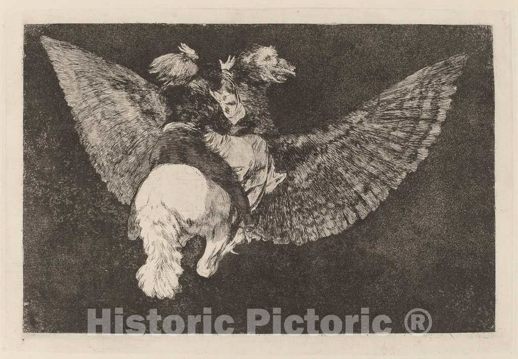 Art Print : Francisco de Goya, Disparate Volante (Flying Folly), in or After 1816 - Vintage Wall Art