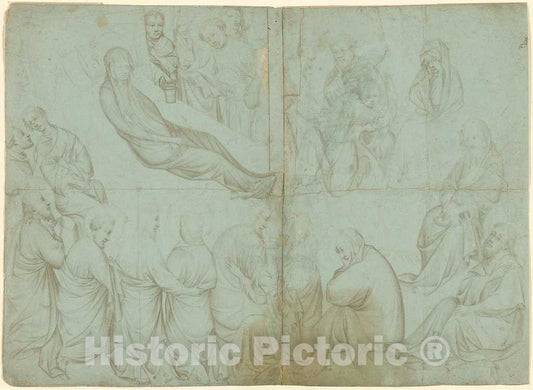 Art Print : The Death of The Virgin, c. 1390 - Vintage Wall Art