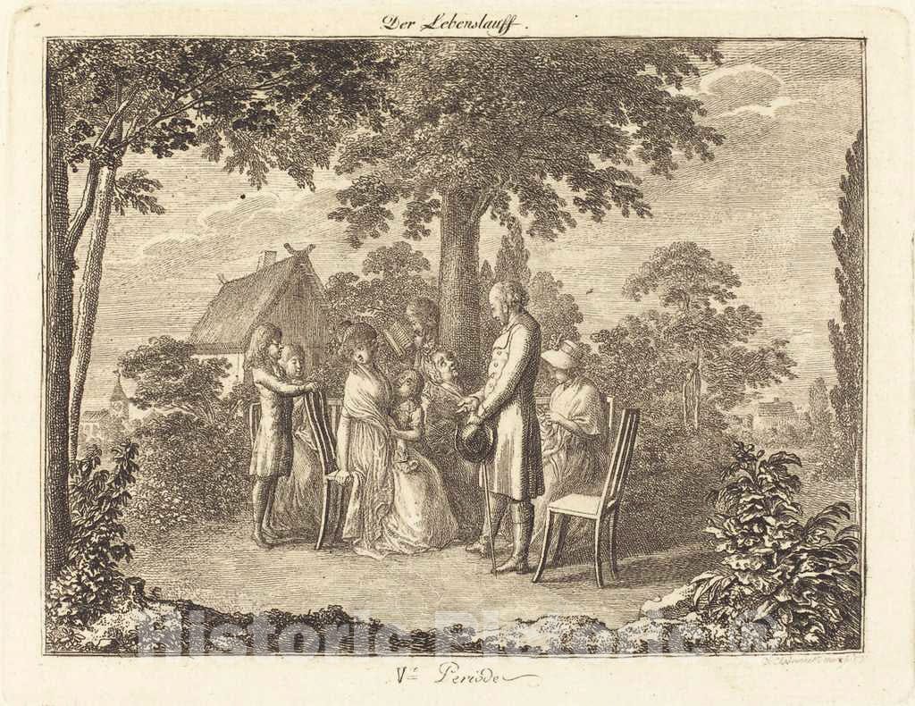 Art Print : Daniel Nikolaus Chodowiecki, Family Grown, 1793 - Vintage Wall Art