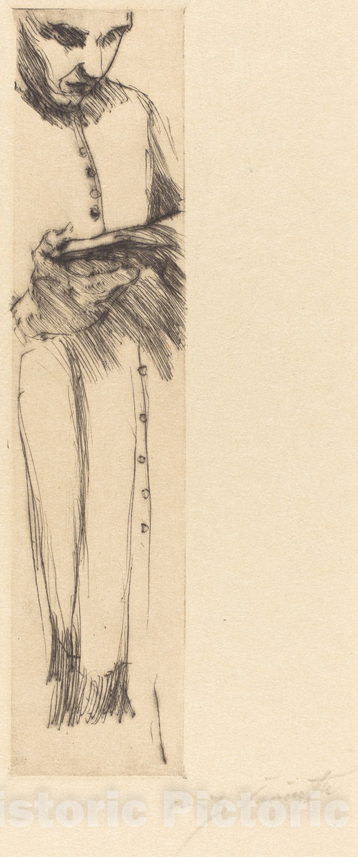 Art Print : Lovis Corinth, Priest Reading (Lesender MÃ¶nch), 1916 - Vintage Wall Art