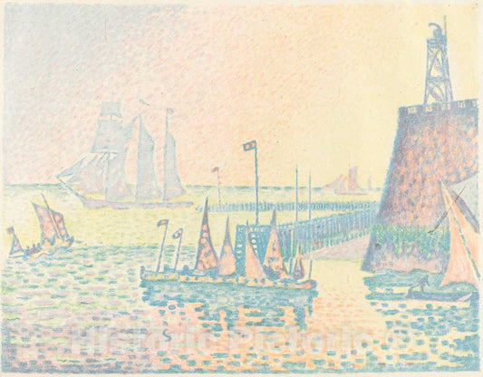 Art Print : Paul Signac, Evening (Le soir), 1898 - Vintage Wall Art
