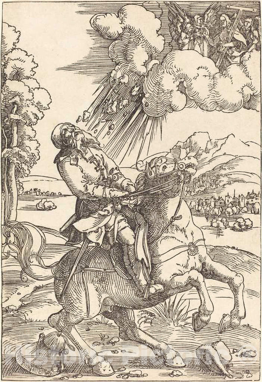 Art Print : Hans Baldung Grien, The Conversion of Saint Paul, 1508 - Vintage Wall Art