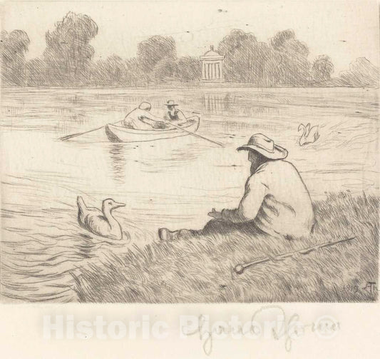 Art Print : Hans Thoma, Calm Excursion, 1919 - Vintage Wall Art