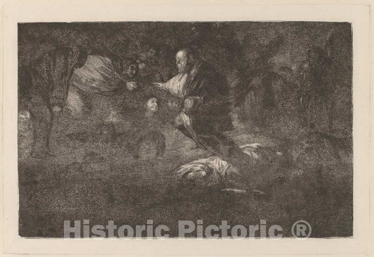 Art Print : Francisco de Goya, Dios Los cria y Ellos se juntan (God Creates Them and They Join Up Together), in or After 1816 - Vintage Wall Art
