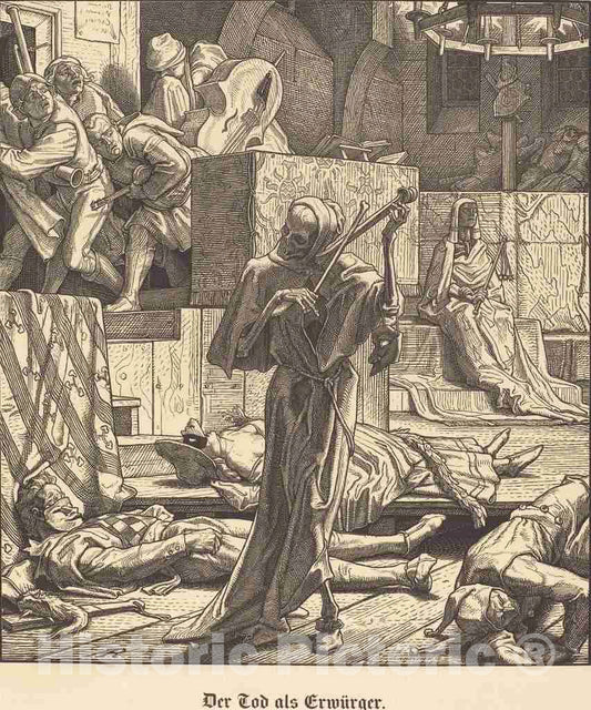 Art Print : Alfred Rethel, Der Tod ALS Erwurger, 1851 - Vintage Wall Art