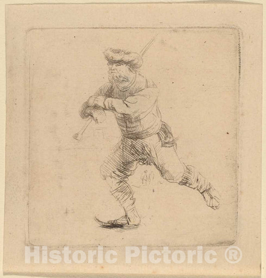 Art Print : Rembrandt, The Skater, c. 1639 - Vintage Wall Art