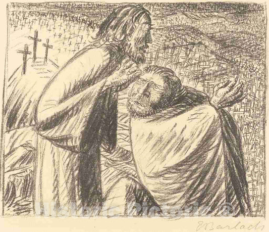 Art Print : Ernst Barlach, Anno Domini MCMXVI Post Christum Natum, 1916 - Vintage Wall Art